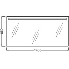 Зеркало Jacob Delafon 140 EB1420-NF с подсветкой и подогревом с сенсорным выключателем