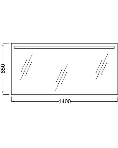 Зеркало Jacob Delafon 140 EB1420-NF с подсветкой и подогревом с сенсорным выключателем
