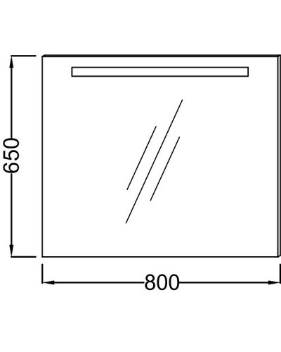 Зеркало Jacob Delafon 80 EB1413-NF с подсветкой и подогревом с сенсорным выключателем