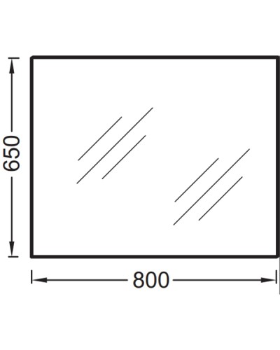 Зеркало Jacob Delafon Ola 80 EB1098-RU подвесное