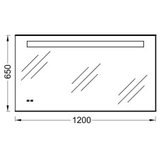 Зеркало Jacob Delafon Formilia 120 EB1163-NF с подсветкой и подогревом с сенсорным выключателем и часами