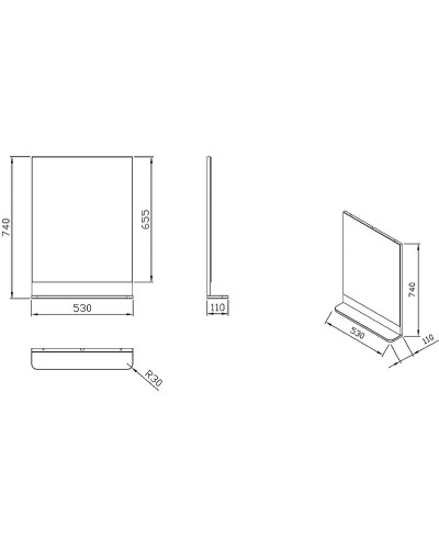Зеркало Ravak Be Happy II 55 X000001099 Белое