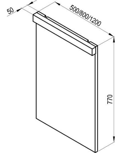 Зеркало Ravak Natural 80 X000001057 с подсветкой Белое