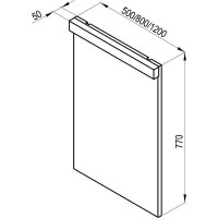 Зеркало Ravak Natural 50 X000001056 с подсветкой Белое