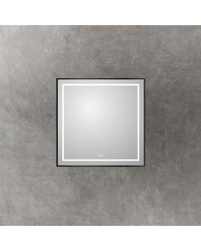 Зеркало в раме с подсветкой сенсорным выкл. и подогревом BelBagno SPC-KRAFT-800-800-LED-TCH-WARM-NERO