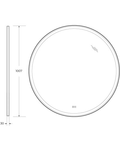 Зеркало 100,7х100,7 см Cezares Cadro CZR-SPC-CADRO-1000-LED-TCH-WARM