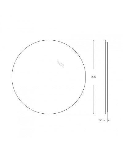Зеркало с интерьерной подсветкой 900x30мм без выключателя BelBagno SPC-INT-900-LED