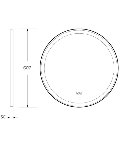 Зеркало 60,7х60,7 см Cezares Cadro CZR-SPC-CADRO-600-LED-TCH-WARM