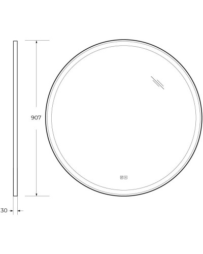Зеркало 90,7х90,7 см Cezares Cadro CZR-SPC-CADRO-900-LED-TCH-WARM