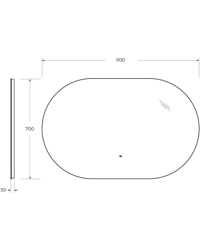 Зеркало 110х70см Cezares Vague CZR-SPC-VAGUE-1100-700-MOV