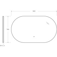 Зеркало 120х70см Cezares Vague CZR-SPC-VAGUE-1200-700-MOV