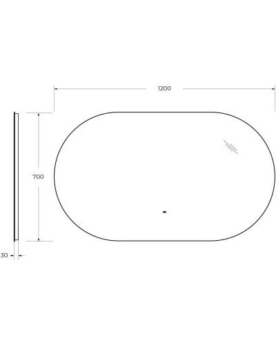 Зеркало 120х70см Cezares Vague CZR-SPC-VAGUE-1200-700-MOV