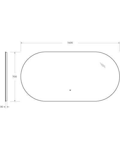 Зеркало 140х70см Cezares Vague CZR-SPC-VAGUE-1400-700-MOV