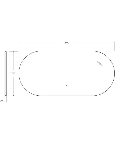 Зеркало 150х70см Cezares Vague CZR-SPC-VAGUE-1500-700-MOV