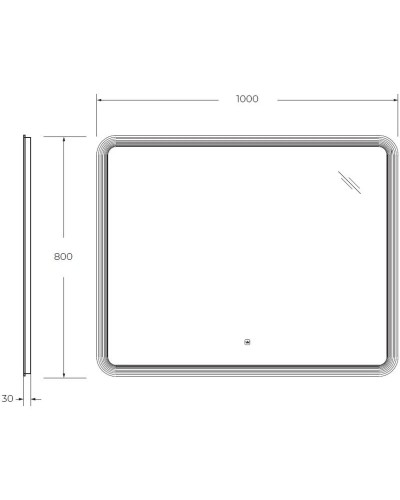 Зеркало 100х80см Cezares Duet CZR-SPC-DUET-1000-800-LED-TCH