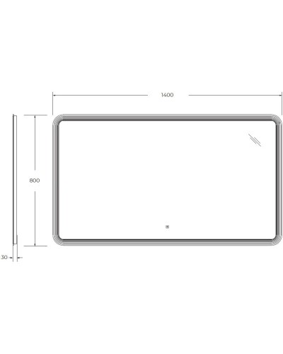 Зеркало 140х80см Cezares Duet CZR-SPC-DUET-1400-800-LED-TCH