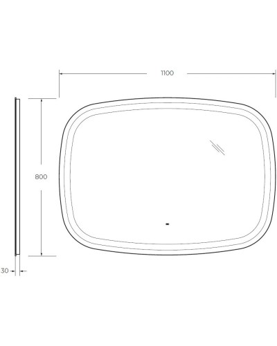 Зеркало 110х80 см Cezares Molveno CZR-SPC-MOLVENO-1100-800-MOV