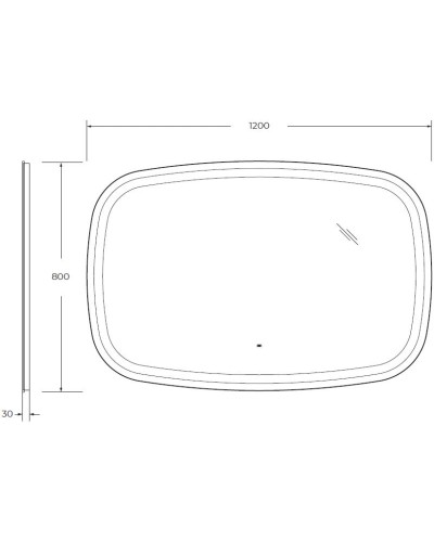 Зеркало 120х80 см Cezares Molveno CZR-SPC-MOLVENO-1200-800-MOV