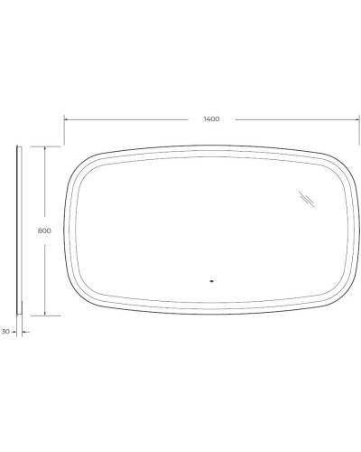 Зеркало 140х80 см Cezares Molveno CZR-SPC-MOLVENO-1400-800-MOV