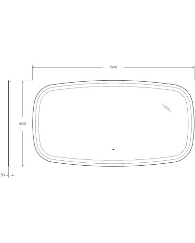 Зеркало 150х80 см Cezares Molveno CZR-SPC-MOLVENO-1500-800-MOV