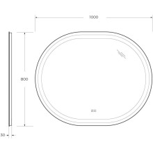 Зеркало 100х80 см Cezares Giubileo CZR-SPC-GIUBILEO-1000-800-TCH-WARM