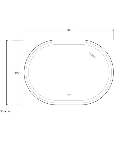 Зеркало 110х80 см Cezares Giubileo CZR-SPC-GIUBILEO-1100-800-TCH-WARM