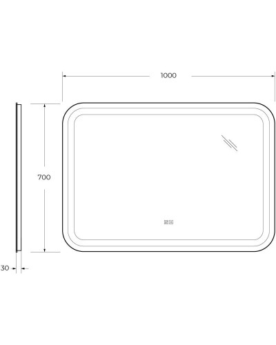 Зеркало 100х70 см Cezares Stylus CZR-SPC-STYLUS-1000-700-TCH-WARM