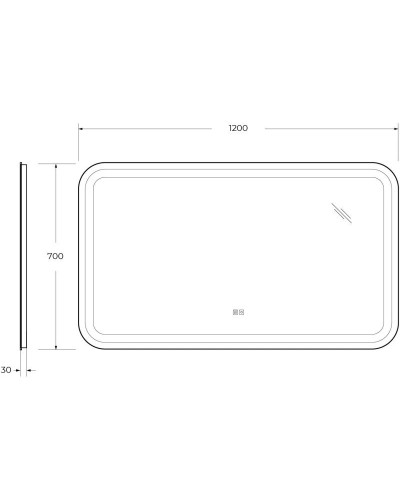 Зеркало 120х70 см Cezares Stylus CZR-SPC-STYLUS-1200-700-TCH-WARM