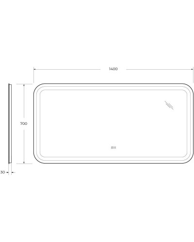 Зеркало 140х70 см Cezares Stylus CZR-SPC-STYLUS-1400-700-TCH-WARM