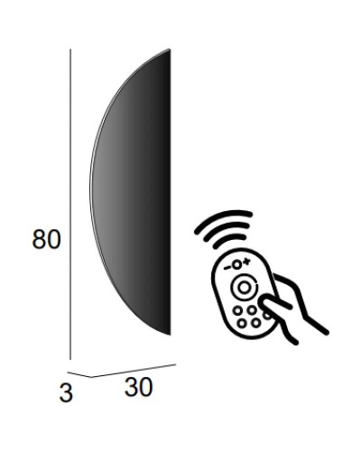 Зеркало 30х80 см Cezares 45031