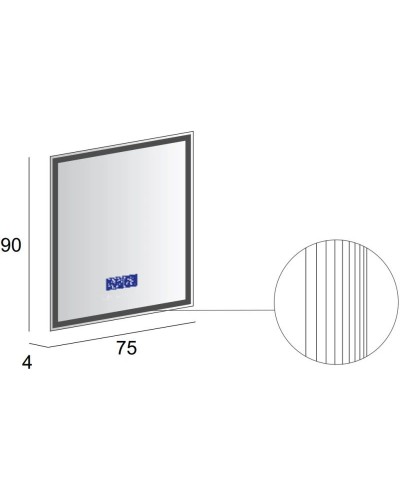 Зеркало 75х90 см Cezares 45062