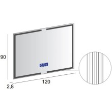 Зеркало 120х90 см Cezares 45064