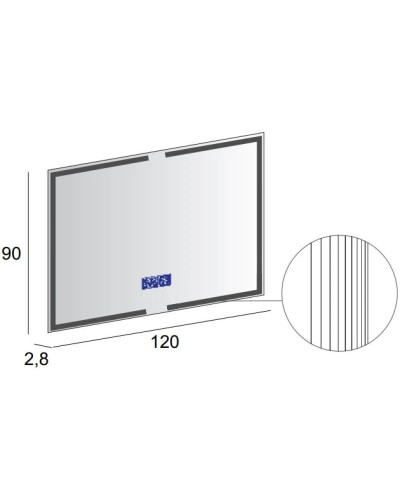 Зеркало 120х90 см Cezares 45064