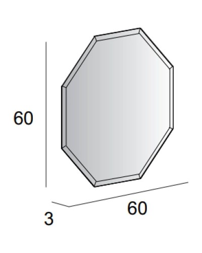Зеркало 60х60 см Cezares 45078