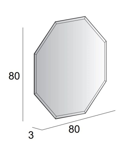 Зеркало 80х80 см Cezares 45079