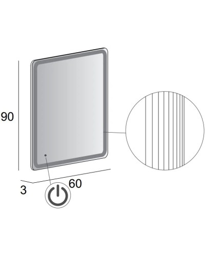 Зеркало 60х90 см Cezares 45028