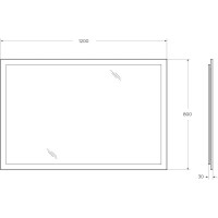 Зеркало 120х80 см белый глянец Cezares 45009
