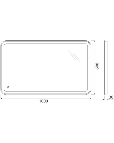 Зеркало 100х60 см BelBagno Marino SPC-MAR-1000-600-LED-TCH