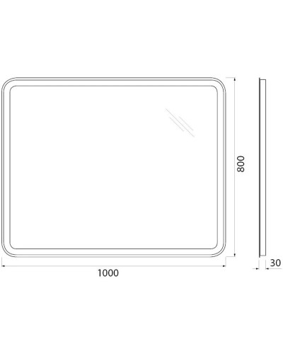 Зеркало 100х80 см BelBagno Marino SPC-MAR-1000-800-LED-BTN