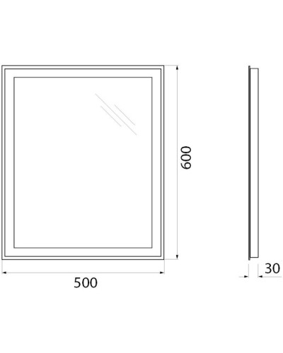 Зеркало 50х60 см BelBagno SPC-GRT-500-600-LED-BTN