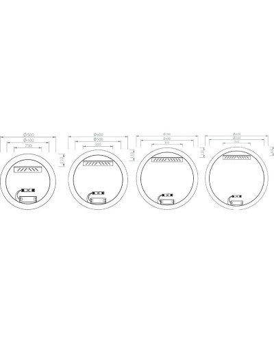 Зеркало 60х60 см Ravak Luna I X000001578