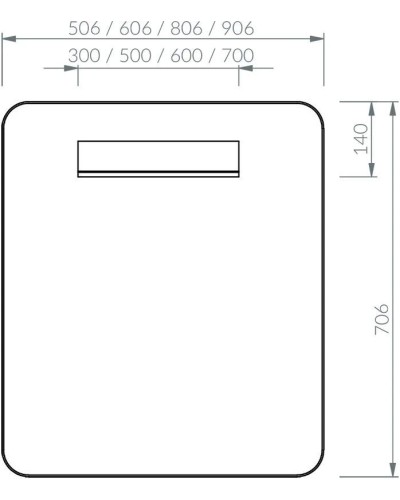 Зеркало 80,6х70,6 см черный Ravak Strip I X000001571