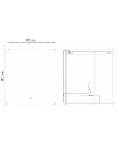 Зеркало 80х80 см Grossman Elegans 178080
