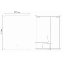 Зеркало 80х100 см Grossman Elegans 17801001