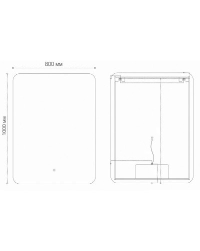 Зеркало 80х100 см Grossman Elegans 17801001