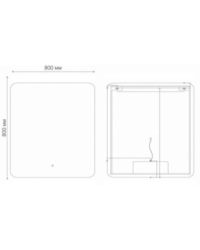 Зеркало 80х80 см Grossman Elegans 1780801