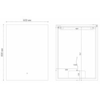 Зеркало 60х80 см Grossman Pragma 186080