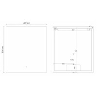 Зеркало 70х80 см Grossman Pragma 187080
