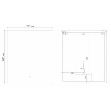 Зеркало 70х80 см Grossman Pragma 187080
