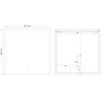 Зеркало 80х80 см Grossman Pragma 188080